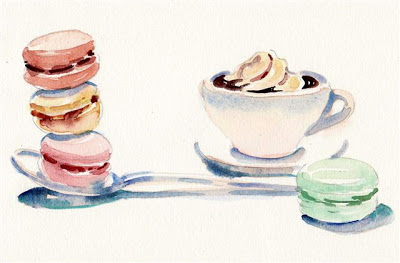 400x263 Paris Breakfasts Macaron Breakfast - Macaron Watercolor