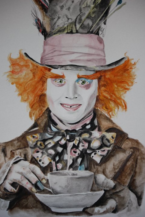 Mad Hatter Watercolor At Paintingvalley.com 