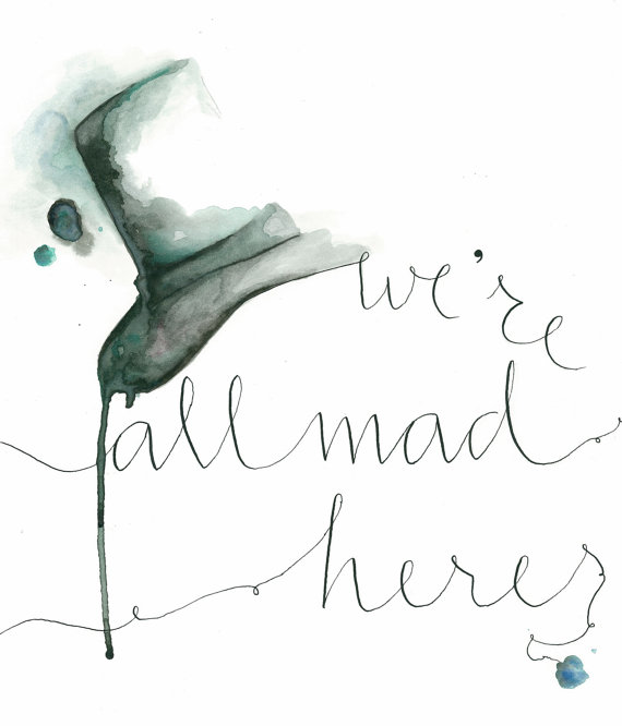 570x666 Mad Hatter Watercolor Print Watercolor, Tattoo And - Mad Hatter Watercolor
