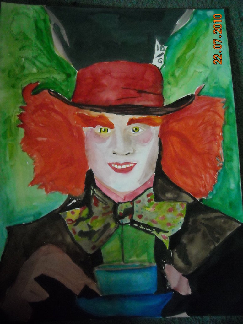 774x1032 Mad Hatter Watercolor By Natchat0 - Mad Hatter Watercolor