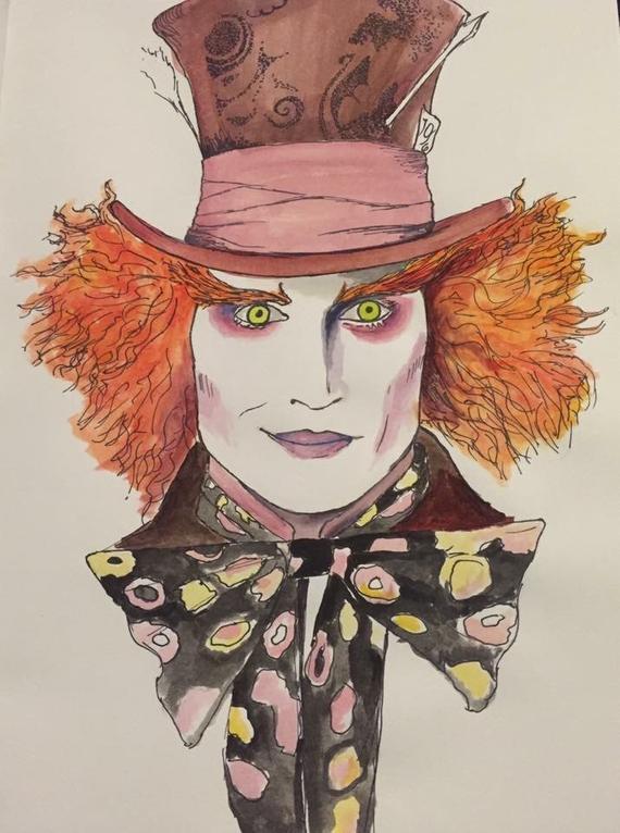 570x766 Mad Hatter Watercolor - Mad Hatter Watercolor