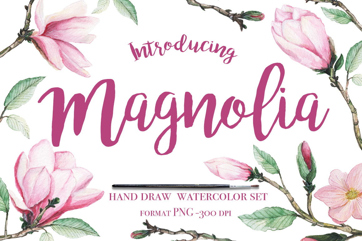 1160x772 Magnolia Watercolor Set - Magnolia Watercolor