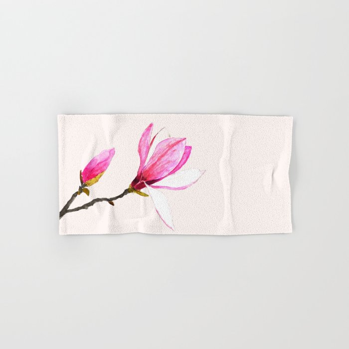 700x700 Magnolia Watercolor Painting Hand Amp Bath Towel By Colorandcolor - Magnolia Watercolor