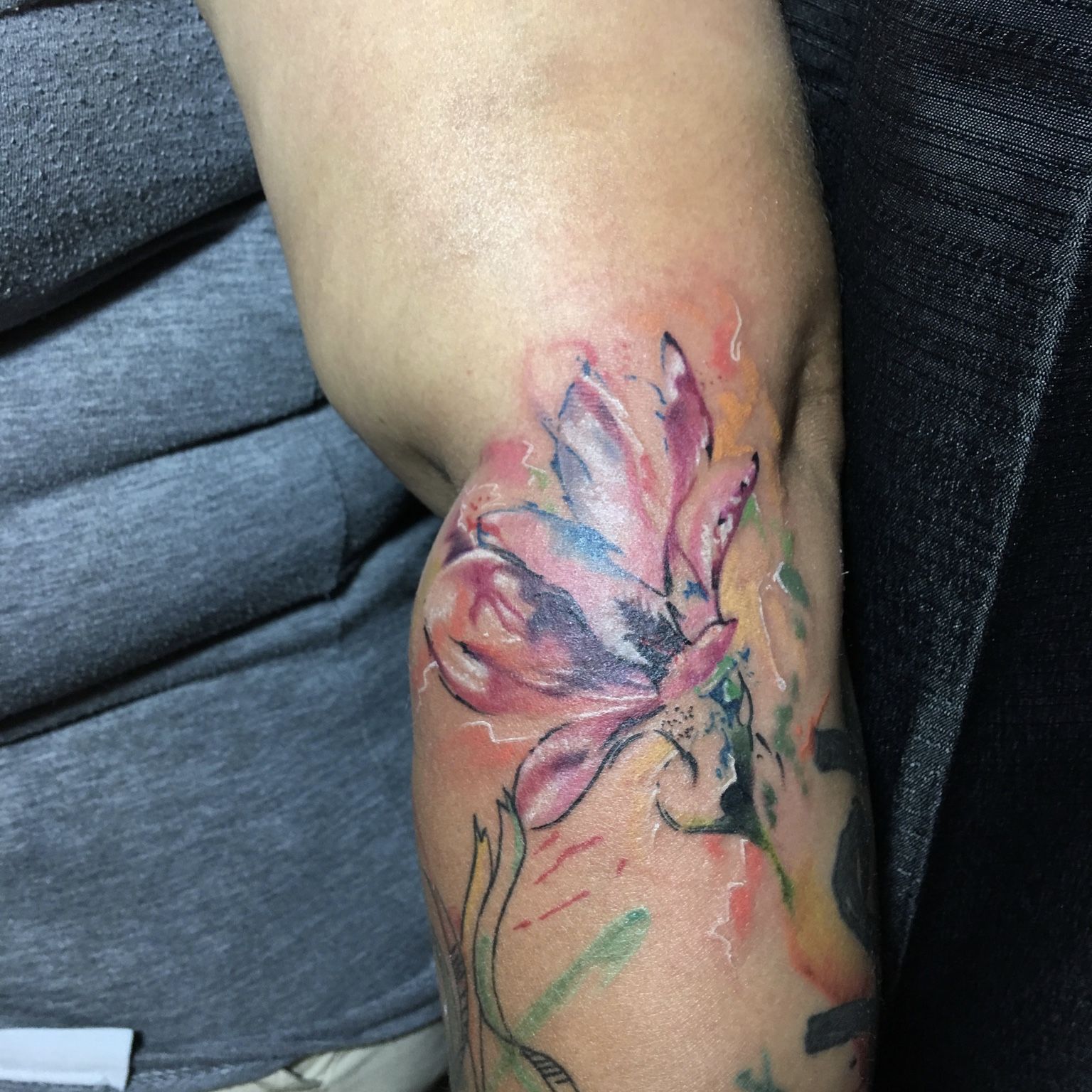 1536x1536 My New Magnolia Watercolor Tattoo For My Mom Gorgeous Tattoos - Magnolia Watercolor Tattoo