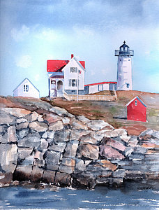 228x300 Maine Watercolor Paintings Fine Art America - Maine Watercolor