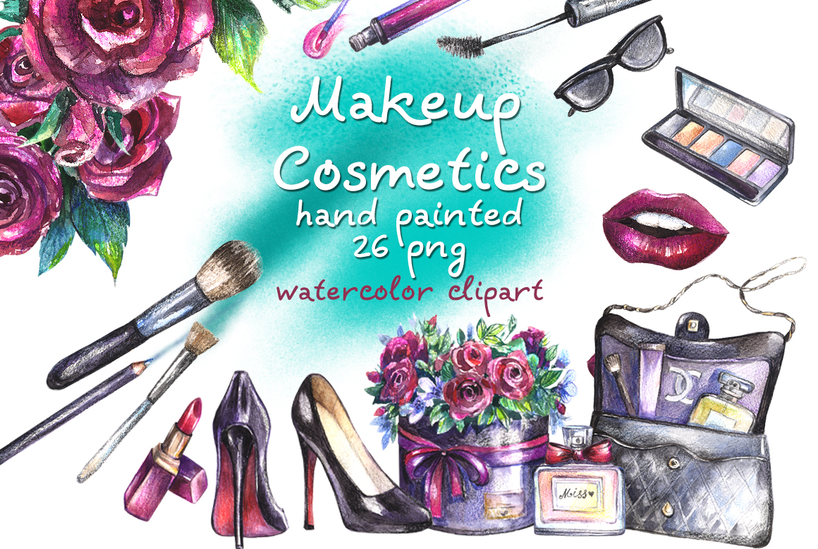 1160x778 Makeup Cosmetics Watercolor Clipart - Makeup Watercolor