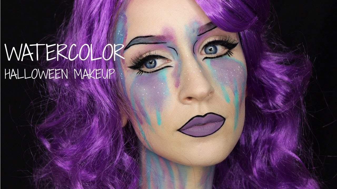 1280x720 Watercolor Girl Halloween Makeup Tutorial - Makeup Watercolor