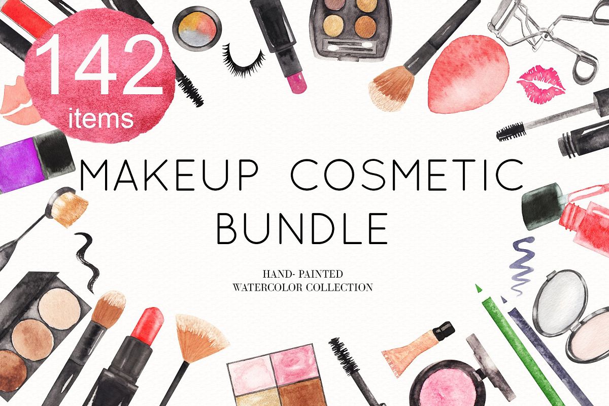 1200x800 Watercolor Makeup Cosmetic Bundle - Makeup Watercolor