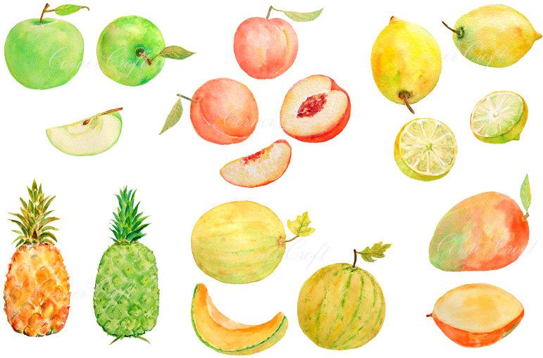 771x509 Digital Watercolour Fruits - Mango Watercolor