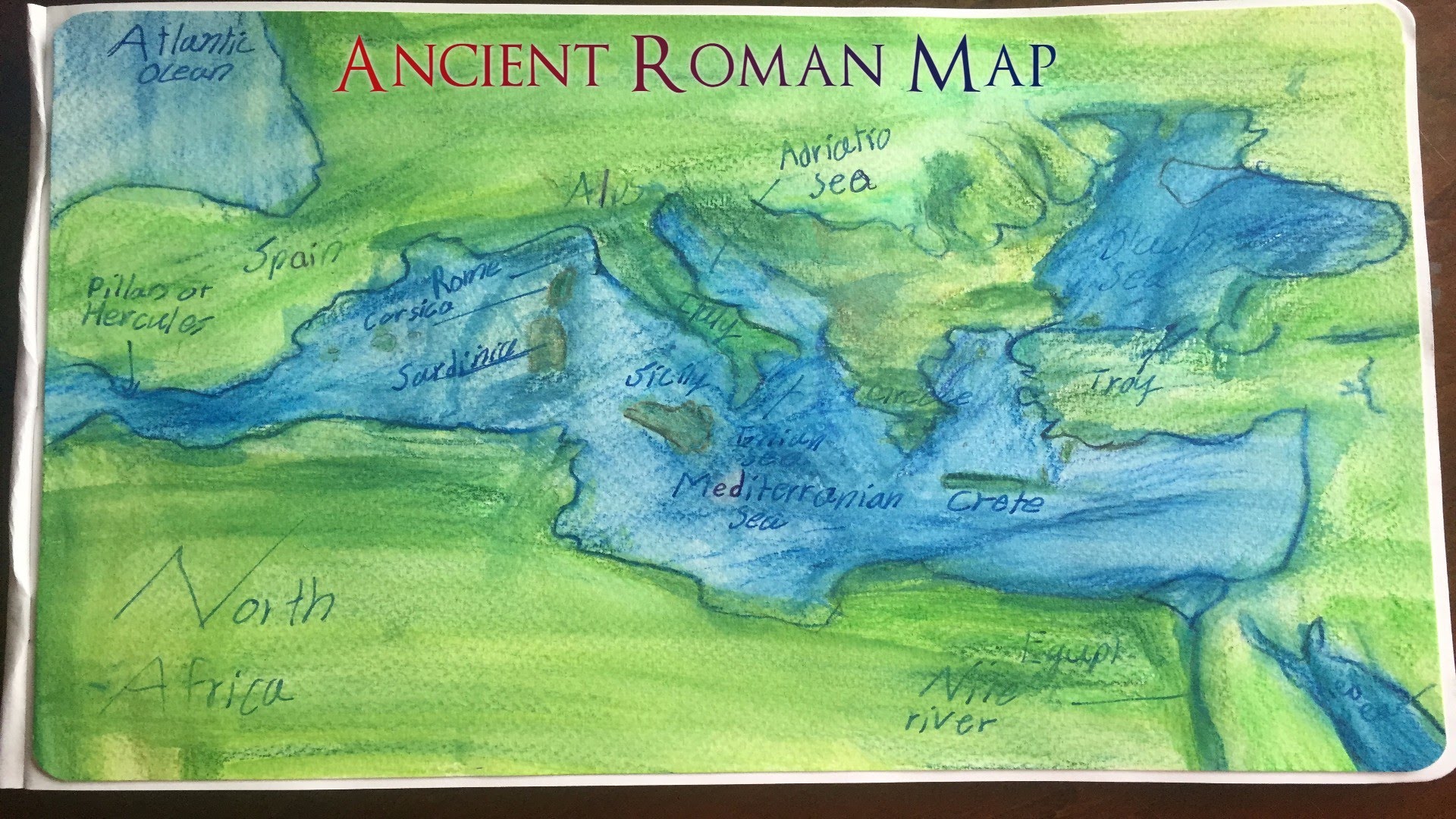 1920x1080 Tutorial Making Ancient Roman Maps With Watercolor Pencils - Map Of Watercolor
