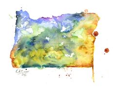 236x182 Washington State Map - Map Of Watercolor