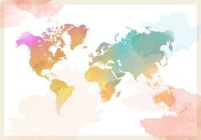 286x200 Watercolor World Map Vector - Map Of Watercolor