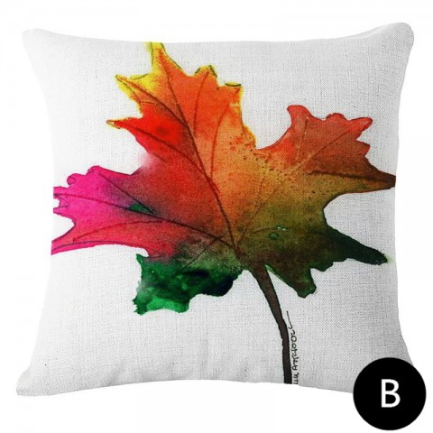 480x480 Colorful Maple Leaf Throw Pillows For Living Room Watercolor - Maple Watercolor