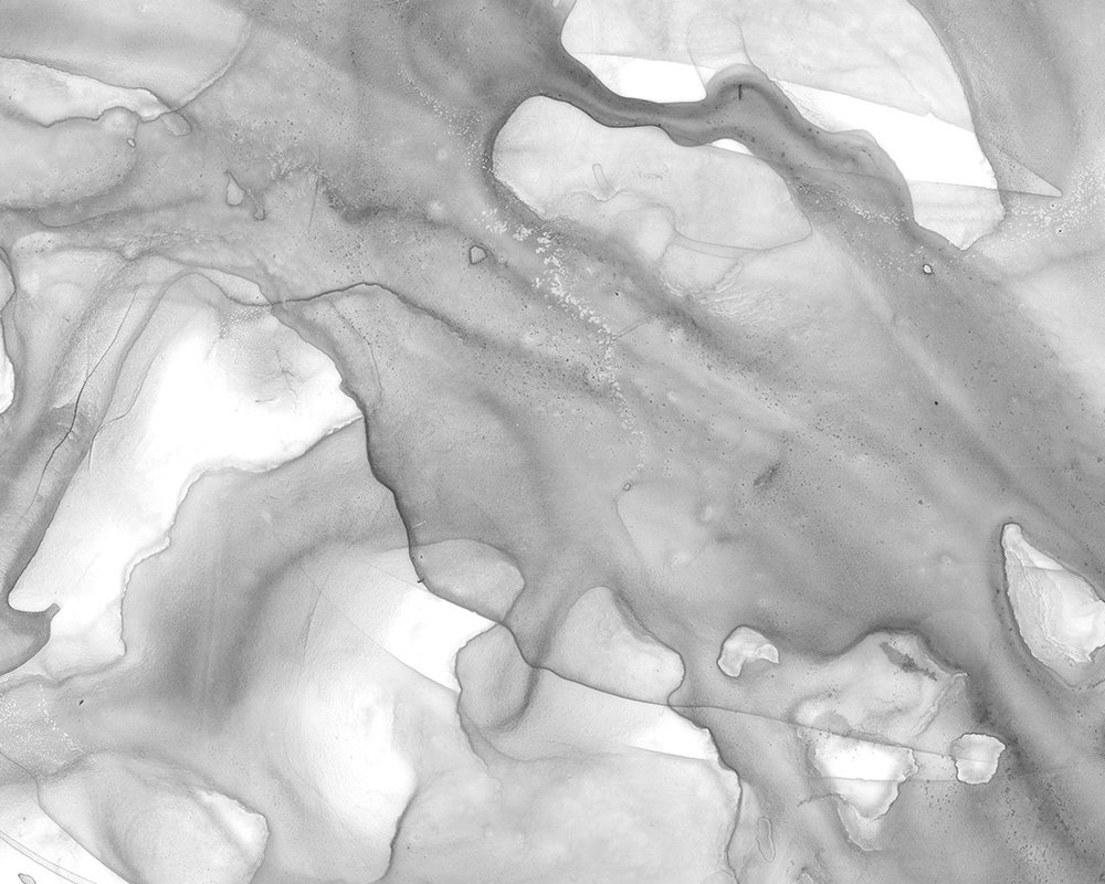 1000x800 Gray Marble B Watercolor Print On Canvas Black Crow Studios - Marble Watercolor