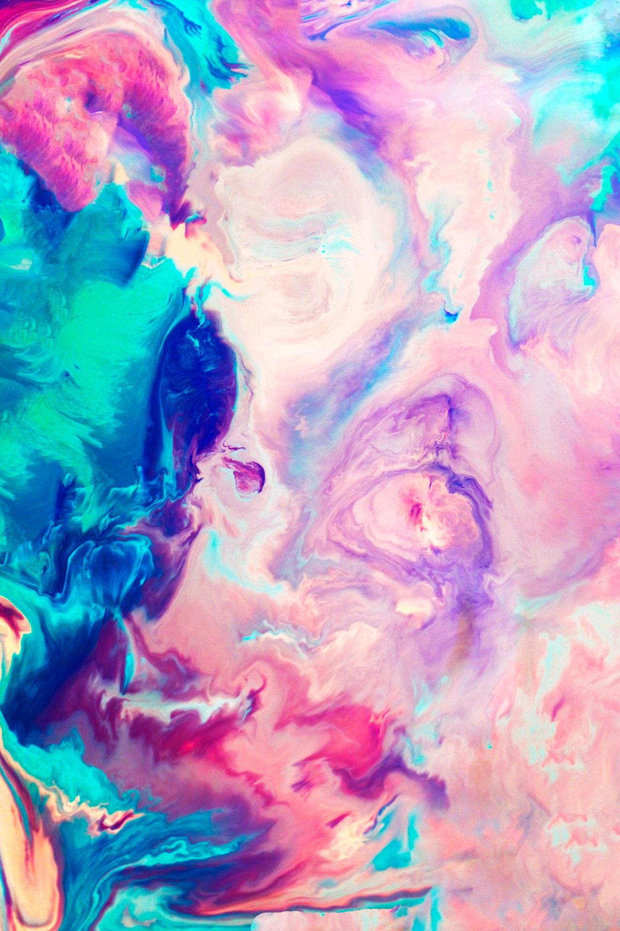 1280x1920 Watercolour, Swish, Swash And Blending Paints. Phone Wallpaper - Marble Watercolor