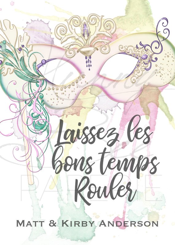 570x798 Personalized Watercolor Mardi Gras Gift Tag Gift Card - Mardi Gras Watercolor