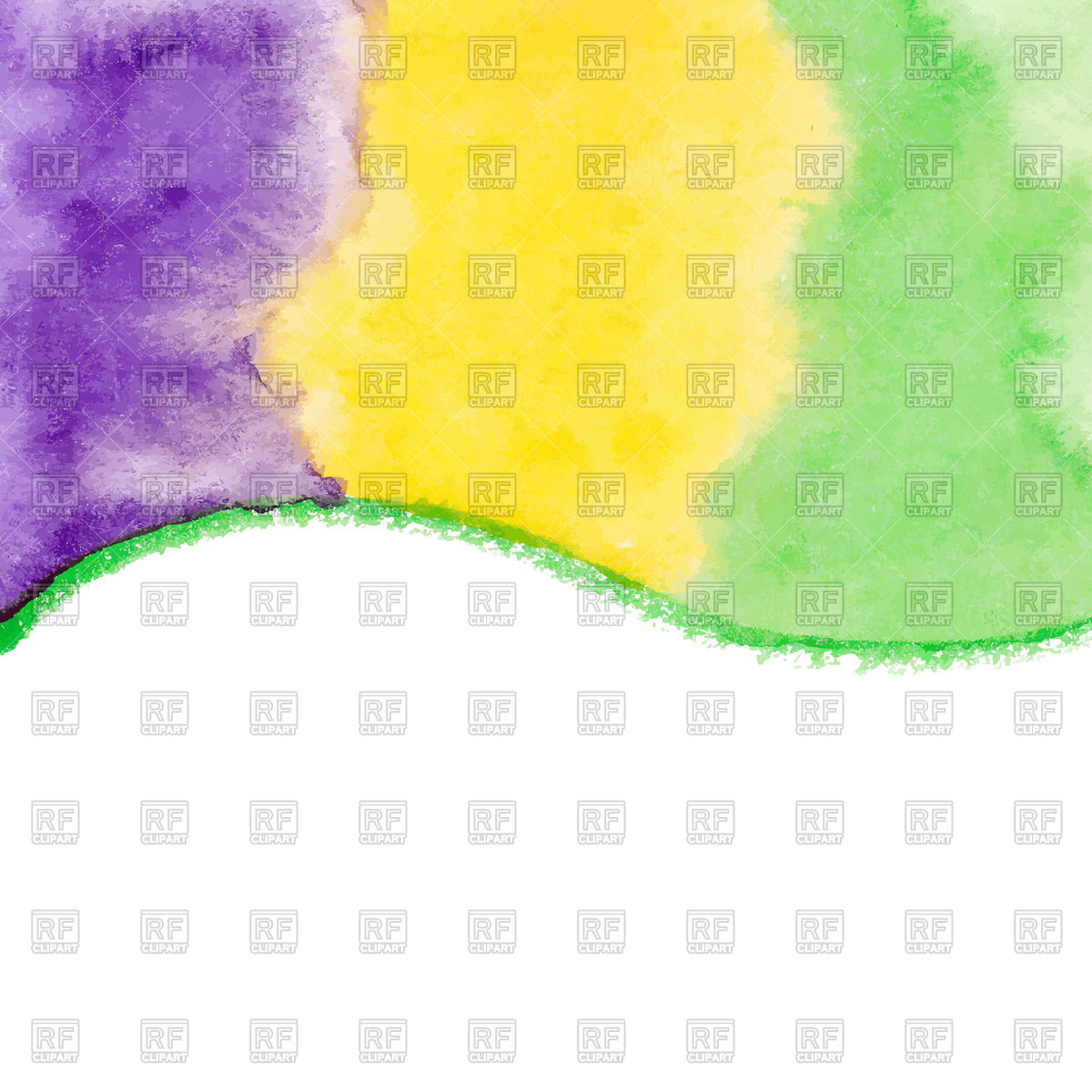 1200x1200 Watercolor Paint Background For Mardi Gras Vector Image Vector - Mardi Gras Watercolor