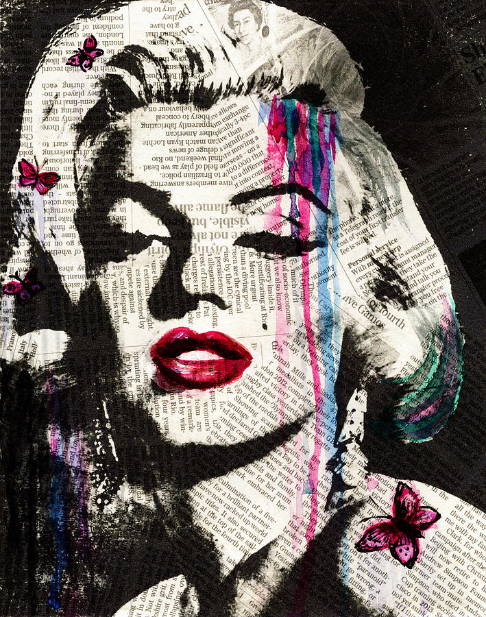 709x900 Marilyn Monroe Painting Marilyn Monroe Watercolor Painting By Del Art - Marilyn Monroe Watercolor