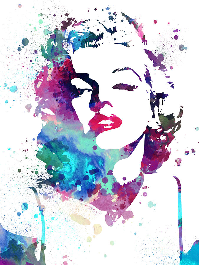 675x900 Marilyn Monroe Painting By Watercolor Girl - Marilyn Monroe Watercolor