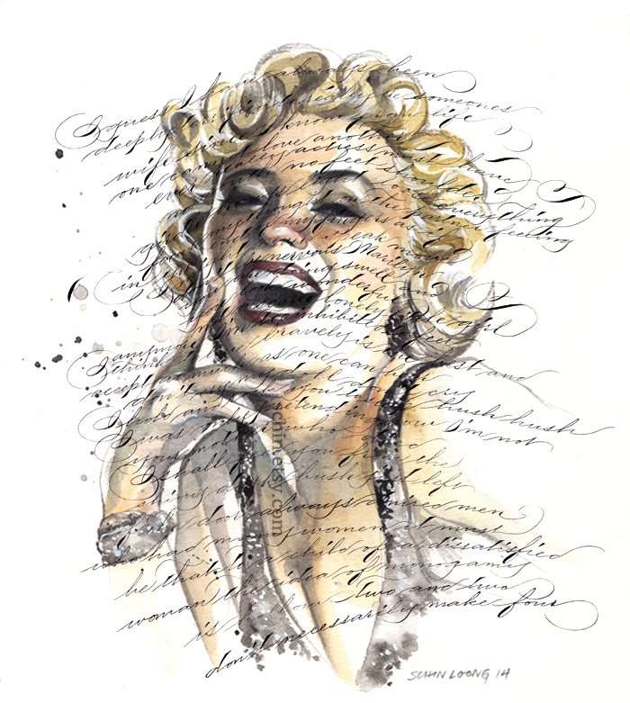 700x781 Marilyn Monroe Watercolor Openinkstand Blog - Marilyn Monroe Watercolor