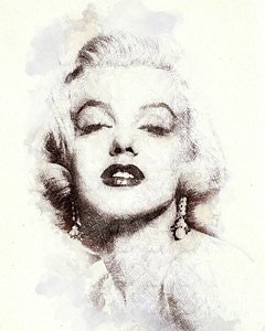 240x300 Marilyn Monroe Watercolor Paintings Fine Art America - Marilyn Monroe Watercolor