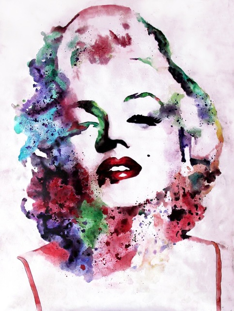 483x640 Marilyn Monroe Star Singers Modern Fashion Font B Watercolor B - Marilyn Monroe Watercolor