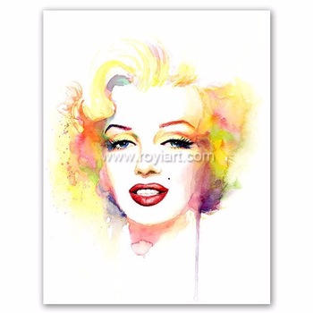 350x350 Handmade Famous Marilyn Monroe Portrait Watercolor Painting - Marilyn Monroe Watercolor