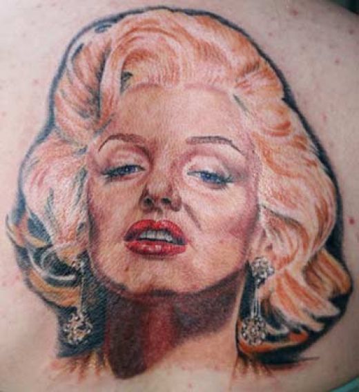520x568 13 Marilyn Monroe Tattoo Fails - Marilyn Monroe Watercolor Tattoo