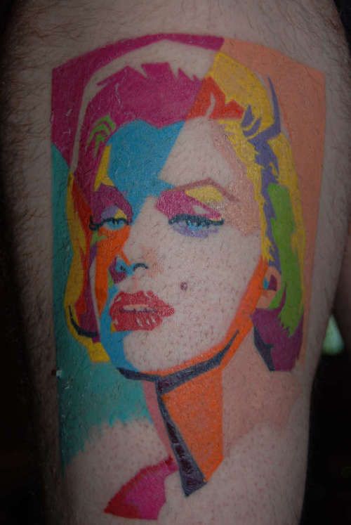 500x747 Marilyn Monroe Tattoos Inked Magazine Ink - Marilyn Monroe Watercolor Tattoo
