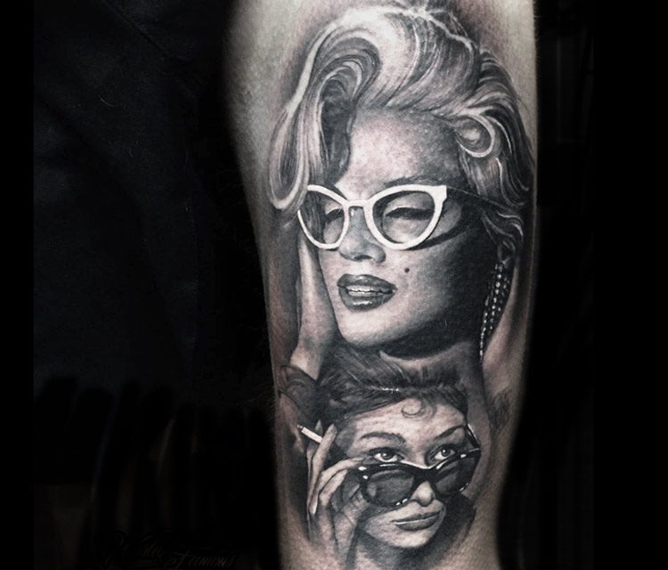 750x640 2016 September - Marilyn Monroe Watercolor Tattoo