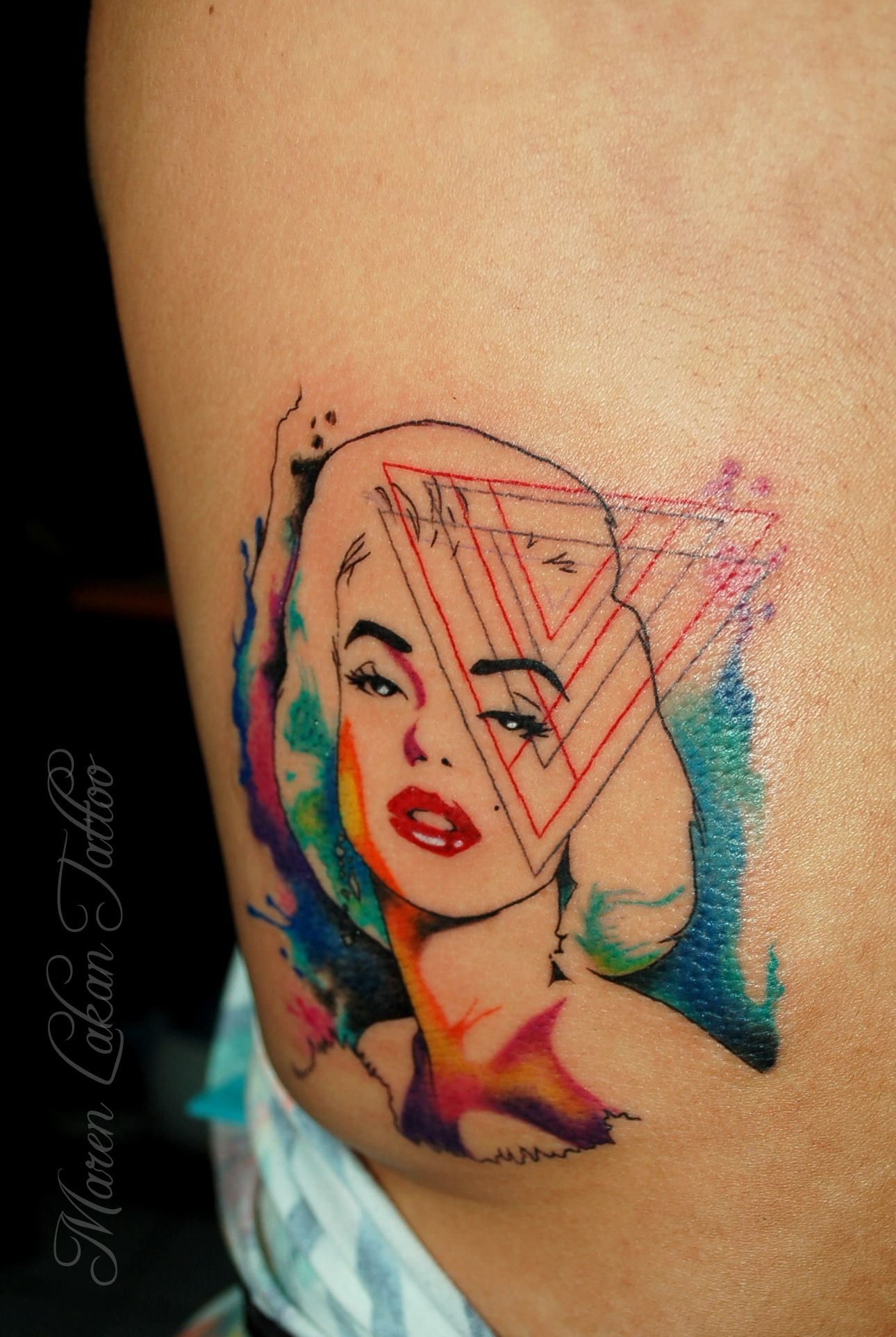 1290x1925 Marilyn - Marilyn Monroe Watercolor Tattoo