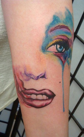 295x480 920 Tattoo Company - Marilyn Monroe Watercolor Tattoo