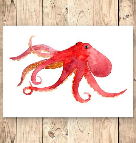 456x480 Marine Animals - Marine Life Watercolor