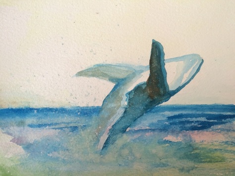 474x356 Ocean Life And Oceanscape Paintings - Marine Life Watercolor