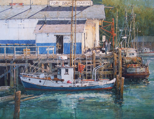 500x386 Enchanted Vistas Watercolor Landscapes By Ian Ramsay - Marine Watercolor