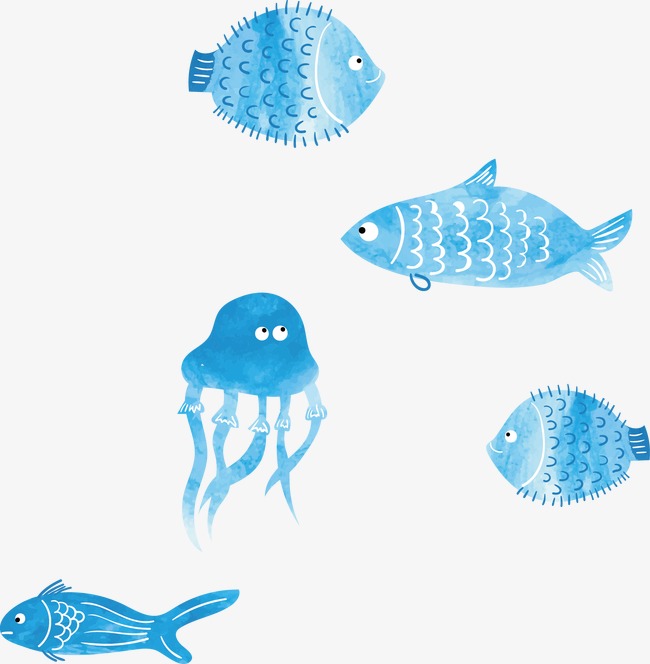 650x664 Marine Life, Watercolor, Blue, Fish Png Image And Clipart For Free - Marine Watercolor