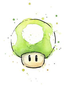 236x303 18 Best Mario Watercolor Paintings Images Drawing - Mario Watercolor