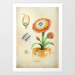 264x264 Mario Watercolor Art Prints Society6 - Mario Watercolor