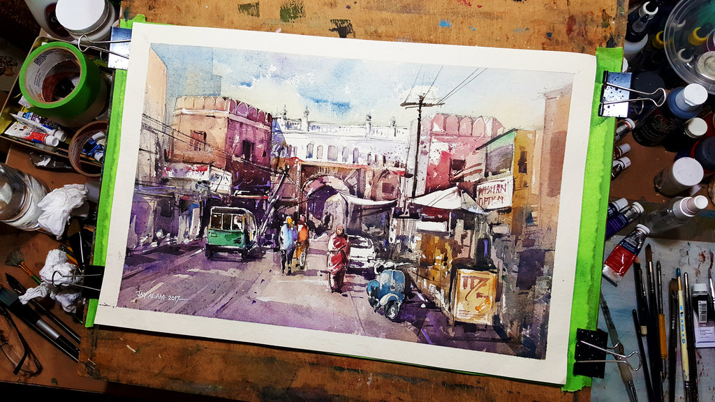 1024x576 The Market - Market Watercolor