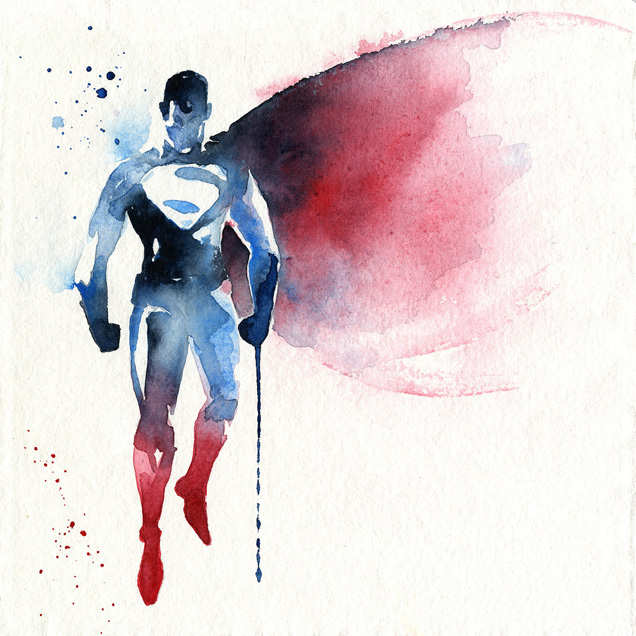 636x636 Dc Amp Marvel Superheroes Watercolor Fan Art - Marvel Watercolor