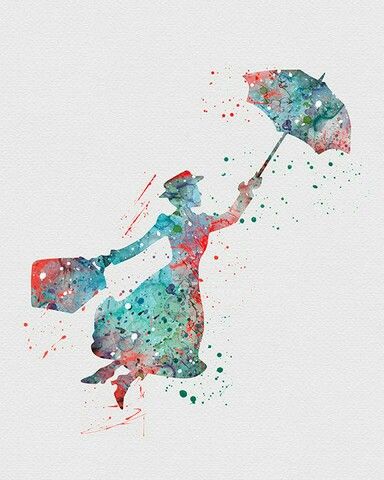 384x480 Watercolor - Mary Poppins Watercolor