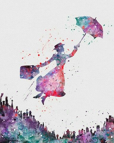 384x480 Watercolor - Mary Poppins Watercolor