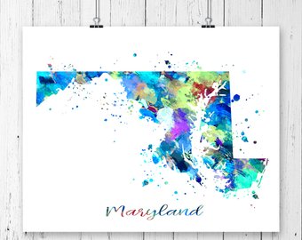 340x270 Maryland Art Etsy - Maryland Watercolor