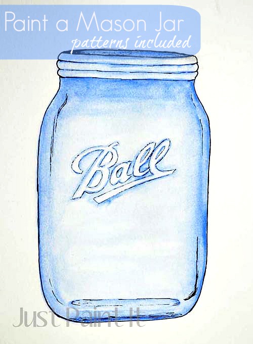 500x681 How To Paint A Canning Jar - Mason Jar Watercolor