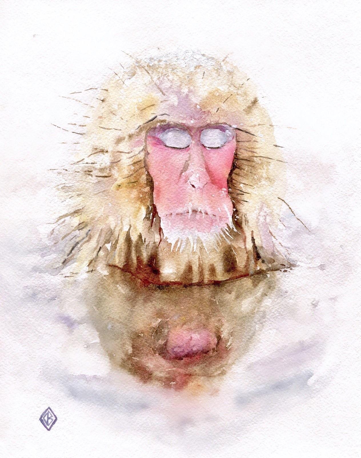 1264x1600 Meditation, Watercolor And Gouache, 8x10 Watercolor - Meditation Watercolor