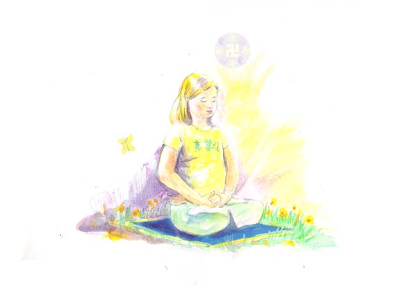 600x436 Watercolor Meditation By Wattanabo - Meditation Watercolor