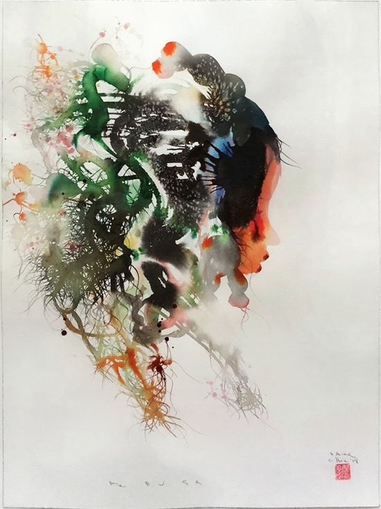 550x736 Medusa By David Choe On Artnet Auctions - Medusa Watercolor