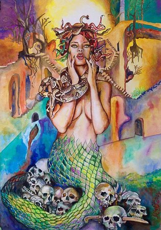 315x450 Watercolor, Medusa - Medusa Watercolor