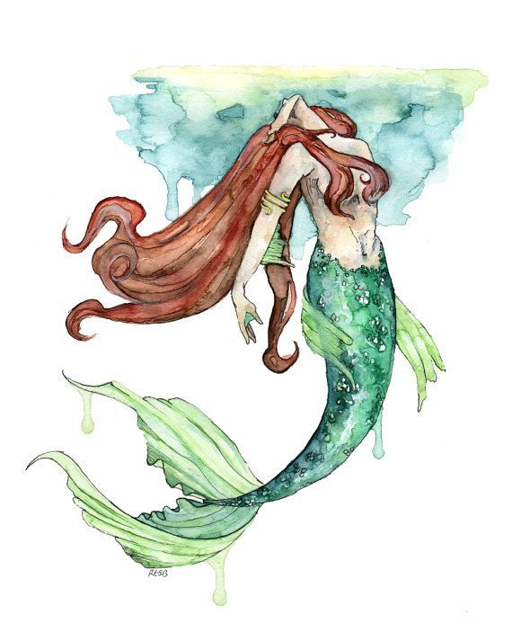570x713 Image Result For Watercolor Mermaid Tail Tattoos Inkyness - Mermaid Tail Watercolor