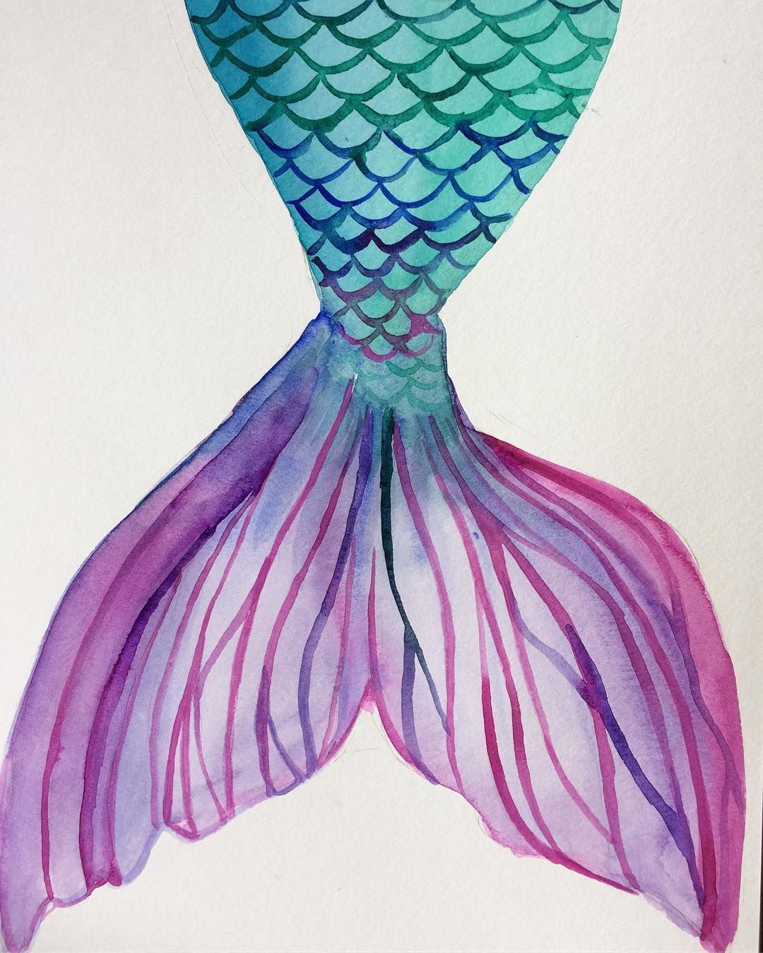 1080x1349 Pin By Katia Yaris On My Watercolor Paintings - Mermaid Tail Watercolor